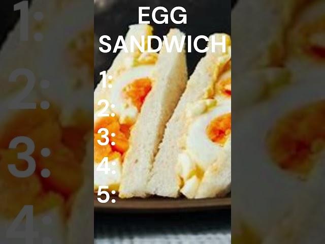 RANK THESE 5 SANDWICHES BUT YOU CANT CHANGE