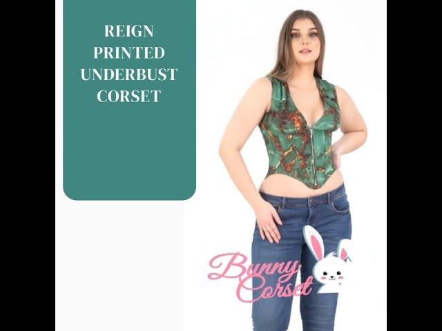 Reign Printed Underbust Corset for hourglass curvy figure!