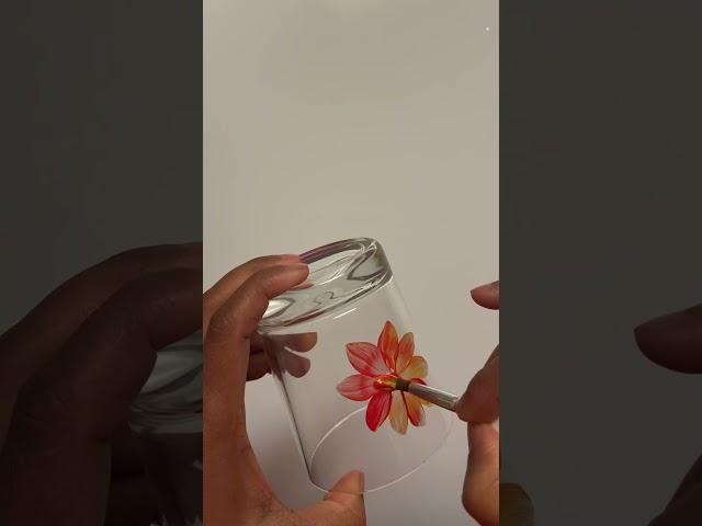  Glass painting/ candle holder 