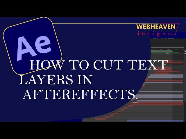 Cutting text layers in After Effects .Tutorial for beginners .Basics Text Layers