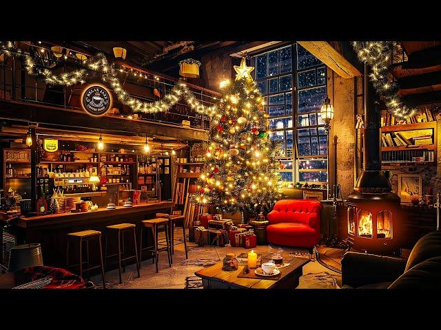 Relaxing Instrumental Christmas Jazz Music  Cozy Christmas Coffee Shop Ambience ~ Background Music