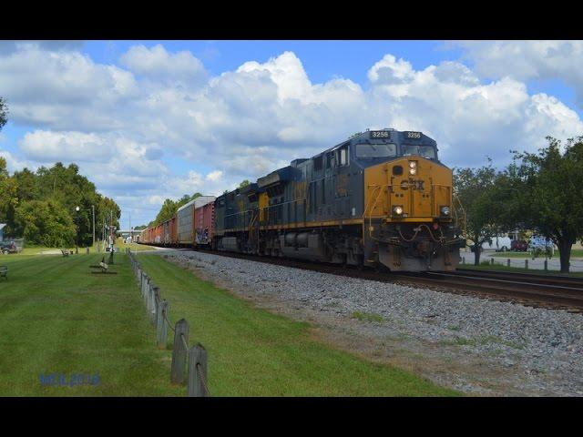 HD: CSX 3256 leads CSX Q441-23 in Folkston, GA