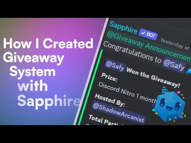 How I Created the Giveaway System with Discord Sapphire Bot