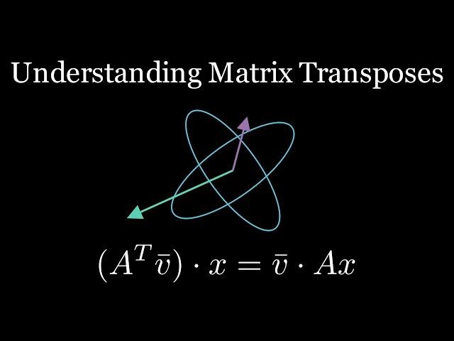 The Matrix Transpose: Visual Intuition