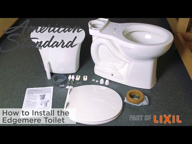 How to Install the Edgemere Toilet from American Standard