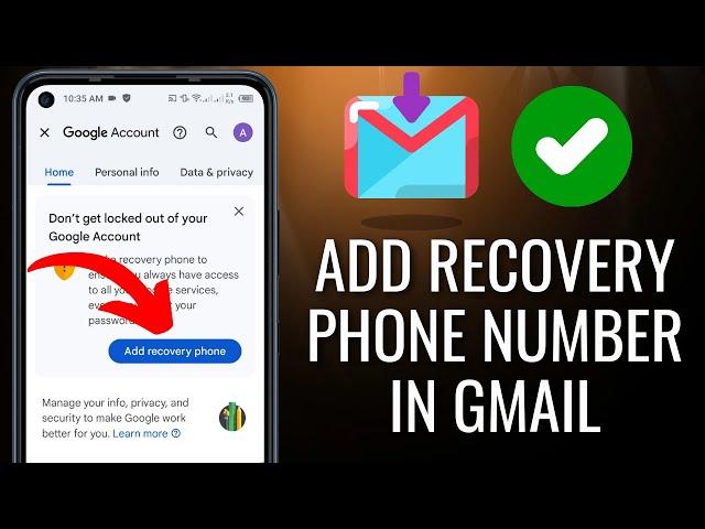 How to add recovery phone number in gmail | add recovery phone number