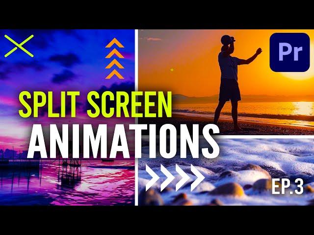 Amazing SPLIT SCREEN ANIMATIONS Premiere Pro CC 2021 (with borders) | The Tattoo Shop