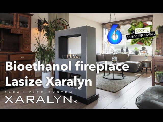 Lasize bioethanol fireplace as room divider - At the big garden renovation