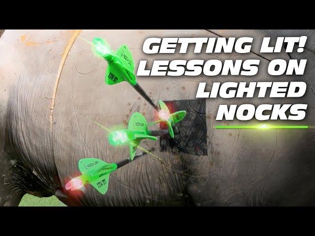 Lessons on lighted nocks! Live shooting and a day testing on the range.