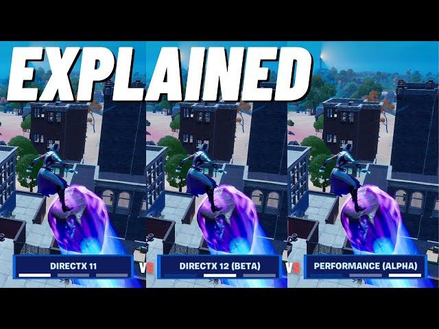 Fortnite DirectX 11 vs DirectX 12 vs Performance Mode (Explained, Compared & Suggestions!)