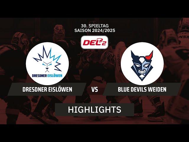 DEL2: Dresdner Eislöwen vs. Blue Devils Weiden I Highlights - 30. Spieltag | SDTV Eishockey