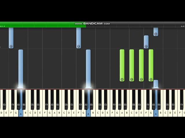 (white keys only) Playboi carti kid cudi pissy pamper piano tutorial