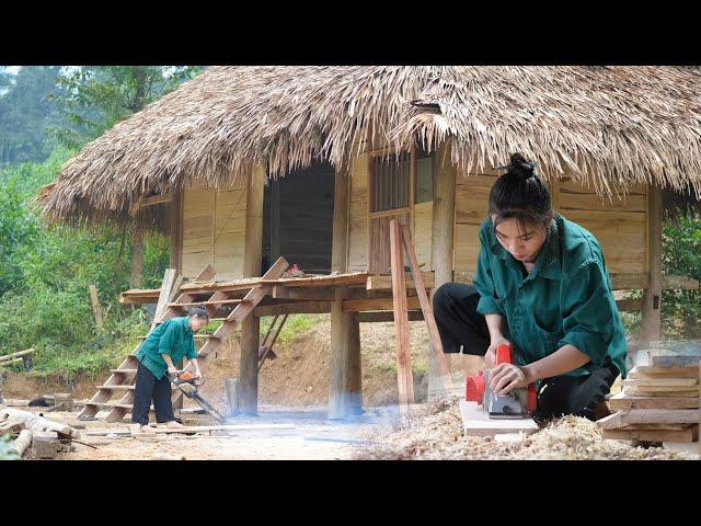 Building Windows and Wooden Walls for Stilt Houses, Mountain Life