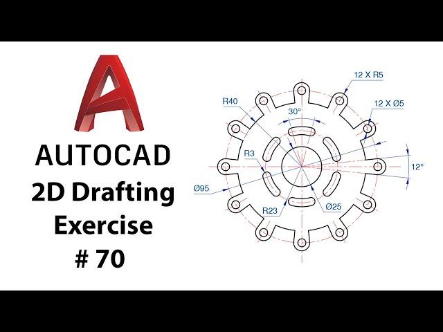 AutoCAD 2D Drafting Exercise # 70 - Basic to Advance in Hindi