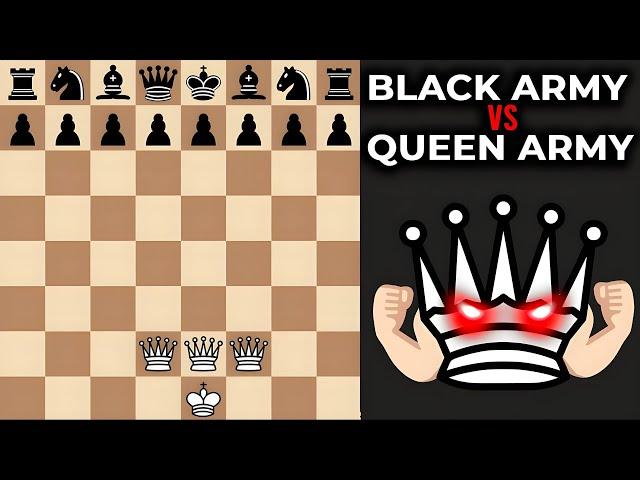 How many QUEENS are needed to defeat Black's army?