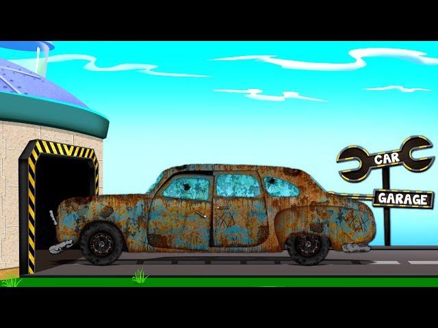 London Taxi | Street Vehicles | Educational Video Car Garage | Cartoon About Cars | Cartoons