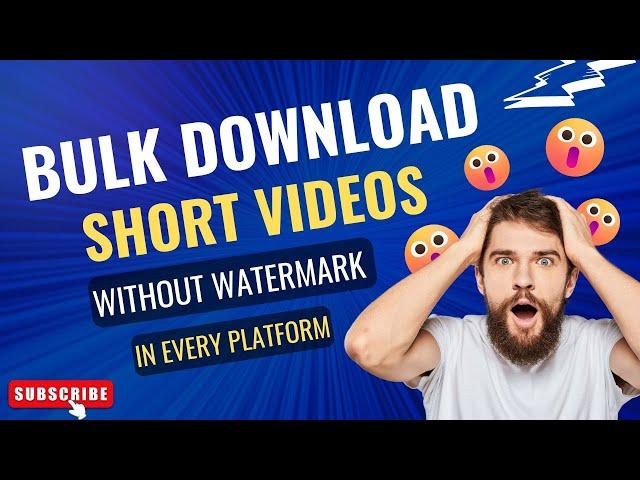 Bulk Download Tiktok Videos Without Watermark In One Click