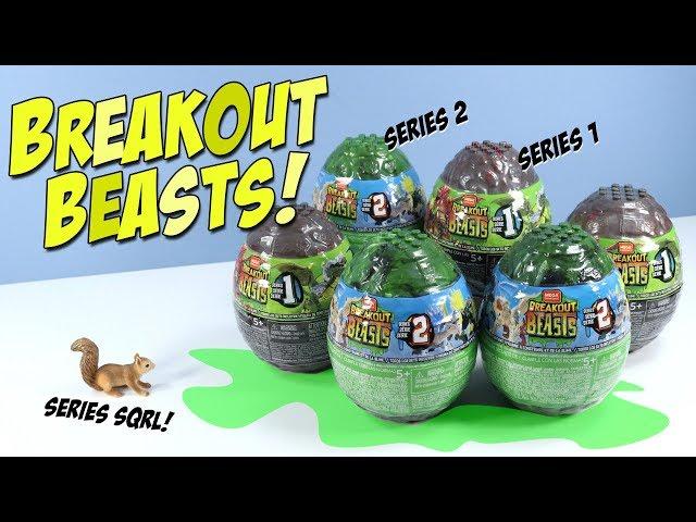 Breakout Beasts Series 2 and 1 Slime Eggs Build Review MEGA CONSTRUX