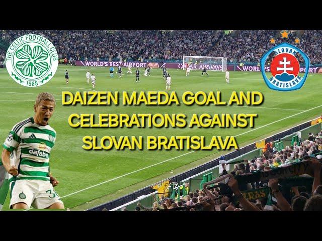 Daizen Maeda Goal and Celebrations As Celtic Beat Slovan Bratislava In Champions League