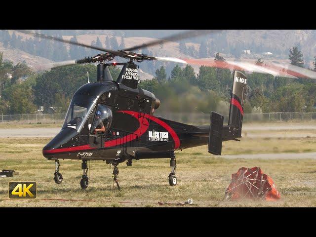 Kaman K-MAX Engine Startup & Takeoff at CYYF Airport