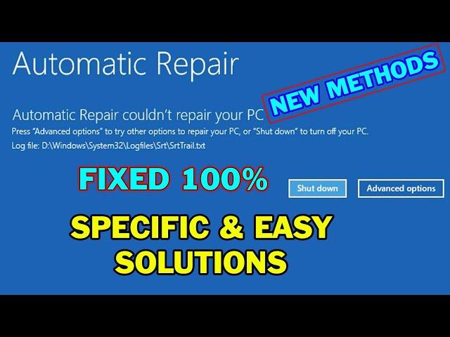 Automatic Repair Couldn’t Repair Your PC SrtTrail.txt | Fix Startup Repair Loop in Windows 10 & 11