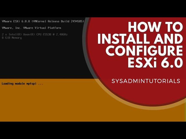 vSphere 6 - How to install and configure VMware ESXi 6