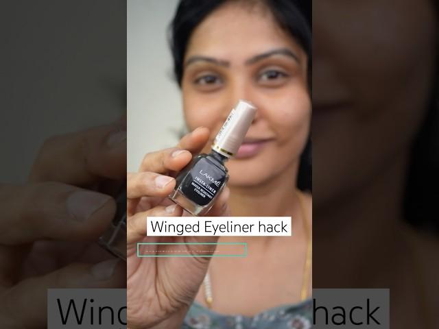 Try this method to draw the winged eyeliner!