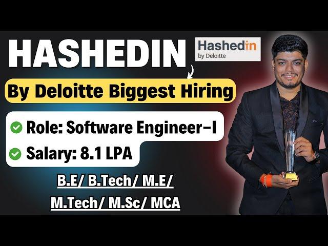 Hashedin(Deloitte) Biggest Hiring Announced | Salary: 8.1 LPA | B.E/ B. Tech/ M.E/ MTech/ M.Sc/ MCA