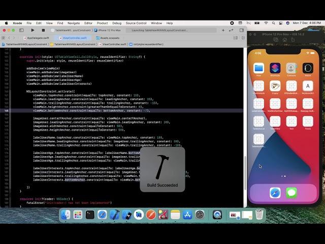 Swift-UIKit-5-Create UITableview with NSLayoutConstraints(Dynamic tableview cell height) Part-2