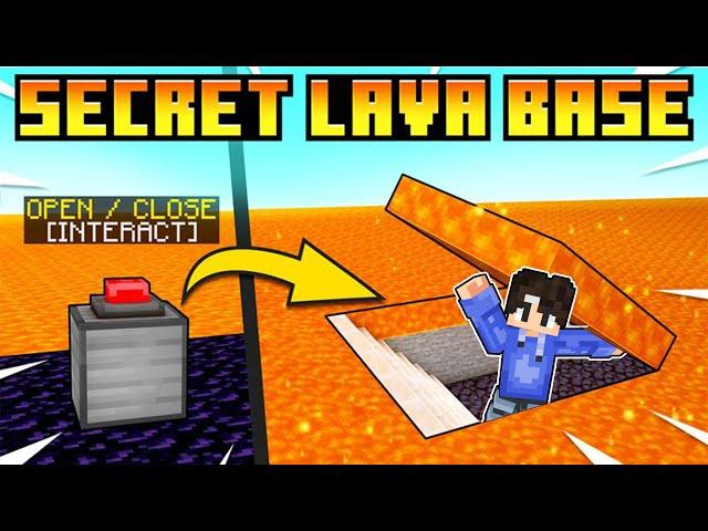 SECRET LAVA BASE in Minecraft PE