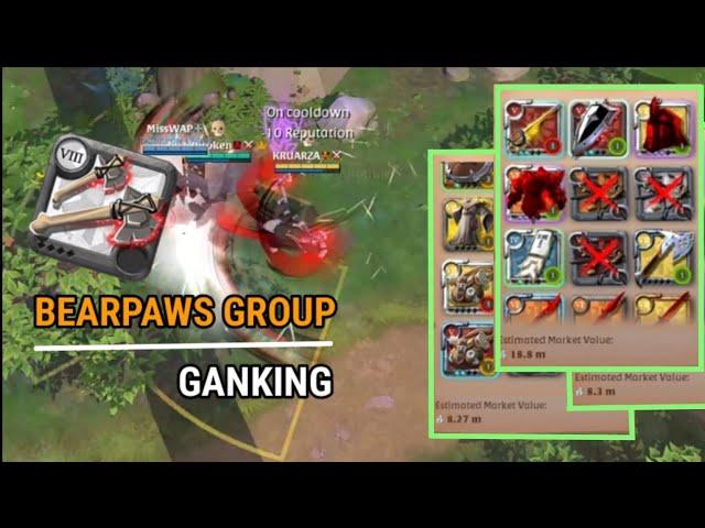 ALBION ONLINE | BEARPAWS | MAKE PROFIT WITH GROUP | RED ZONE GANKING |