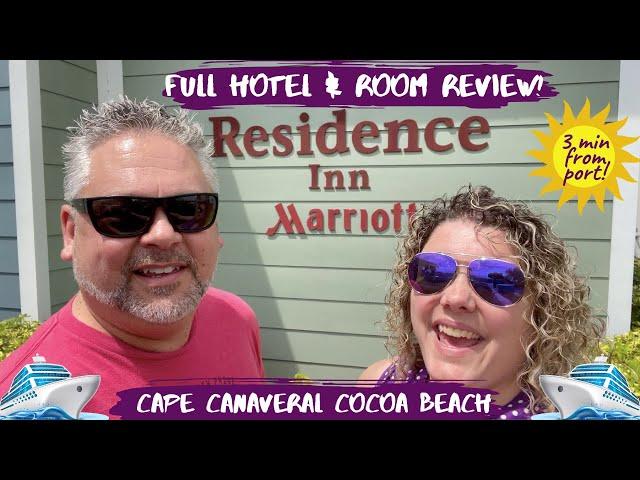 FULL Hotel & Room Tour of Residence Inn Cape Canaveral Cocoa Beach! 3 Min to Terminal 1 Cruise Port!