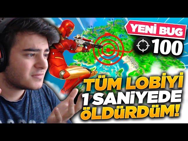 TÜM LOBİYİ BUGLA *1 SANİYEDE* ÖLDÜRDÜM! - YENİ BUGLAR!! (Fortnite Türkçe)