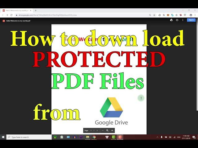 How to download protected PDF files from Google Drive * HOW TO