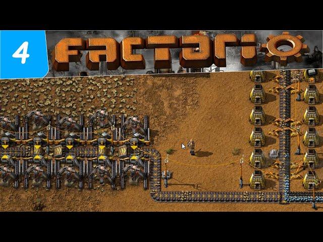 Factorio 1.0 Производство бетонных блоков ! Организую ОБОРОНУ ! #4