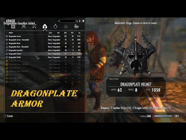 Exploring Skyrim: Smithing a set of (Legendary)Dragonplate Armor