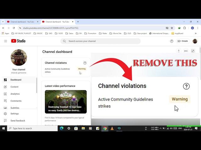 How to remove youtube community guidelines warning. Remove warning from your youtube channel.