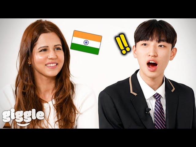 Korean Teen Meets An Indian Actress For The First Time