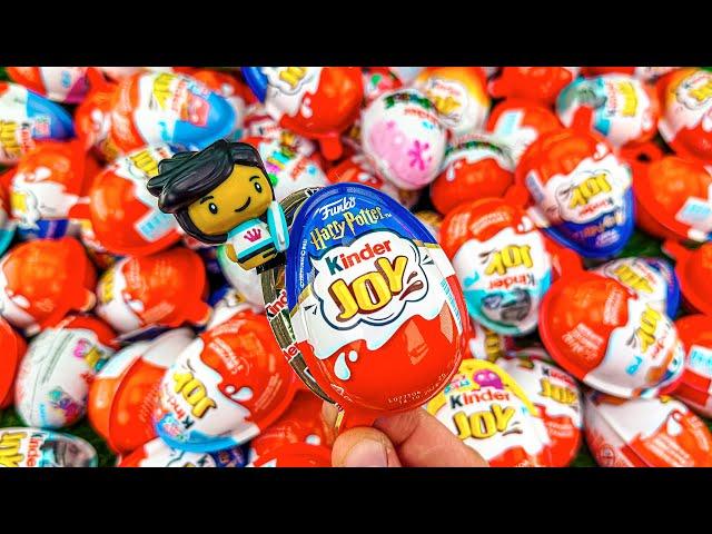 Relaxing Satisfying | 50 Kinder Joy Surprise Harry Potter Unwrapping Surprise Eggs | Cutting ASMR