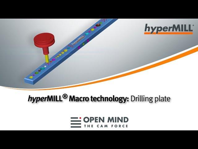 hyperMILL Macro Technology: Drilling plate |CAM-Software|