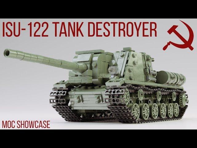 LEGO WW2 MOCS ISU-122 RUSSIAN TANK DESTOYER SHOWCASE WORLD WAR BATTLE OF RUSSIA BRICKMANIA