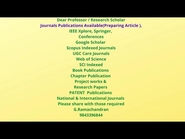 UGC CARE and Web of Science  ||  Scopus  ||  publications   ||  Journal - Call For Papers