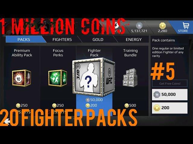 EA SPORTS UFC Mobile - 1 Million Coins! 20 Fighter Pack Opening! #5