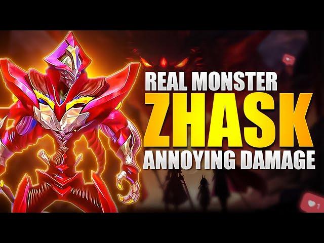 Zhask Gameplay 2024 Real Monster In Late Game | Zhask Best Build 2024 | Zhask best emblems 2024