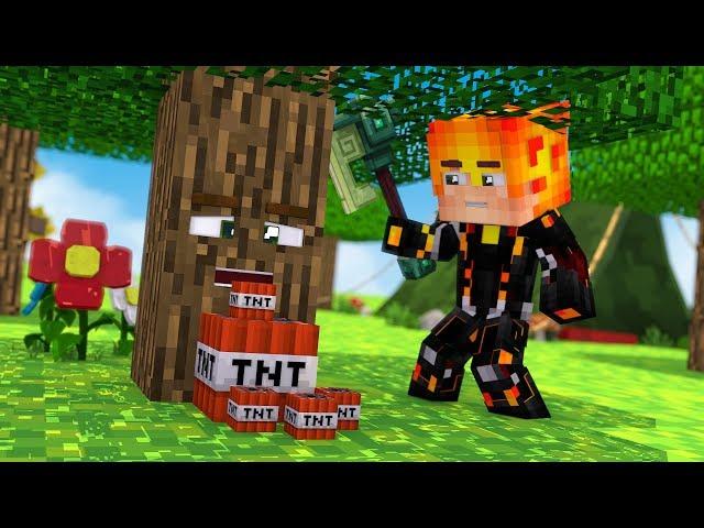 ВЗРЫВНОЕ ДЕРЕВО ПРОТИВ ГРИФЕРА - ТРОЛЛИНГ ЛОВУШКИ MINECRAFT 100% МУЛЬТИК ОСТРОВ ЗОМБИ