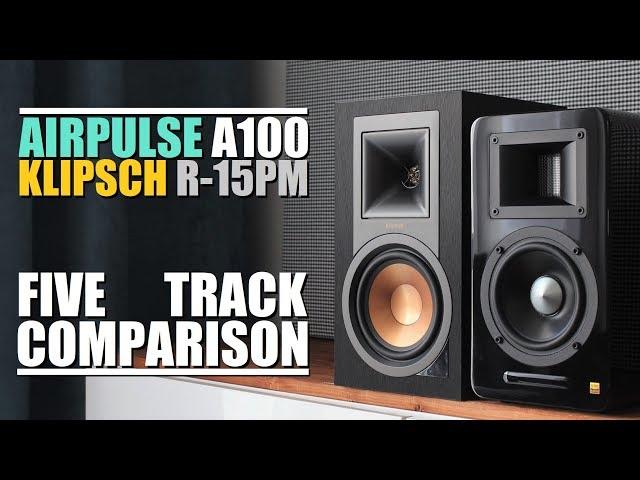 AirPulse A100 vs Klipsch R-15PM  ||  5 Track Comparison