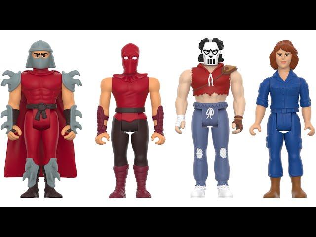 Super 7 TMNT ReAction April, Shredder, Foot Soldier, Casey |Mirrage 2024 | Promo