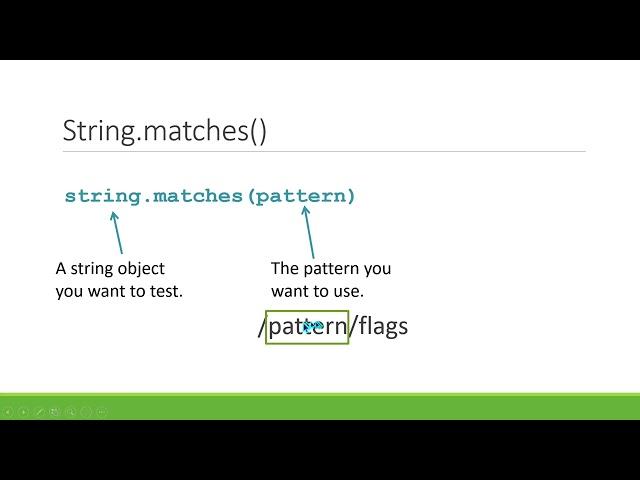 Basic Regular Expressions 6 - Java: String.matches() Method