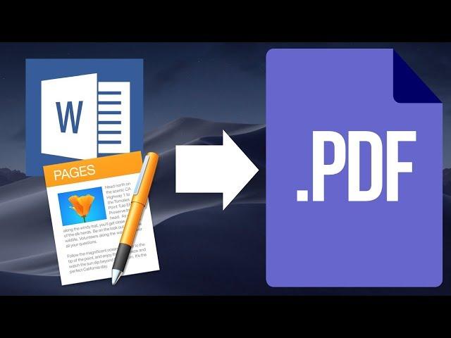 How to save Microsoft Word file as PDF in Mac using word & Apple Pages