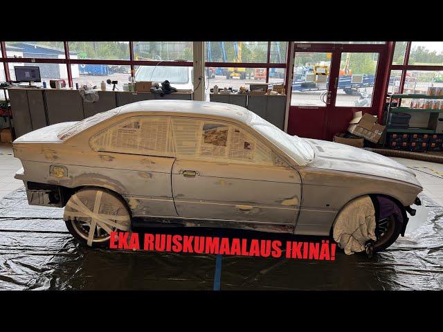 E36 Coupe ylimaalaus | Eka ruiskumaalaus ikinä!